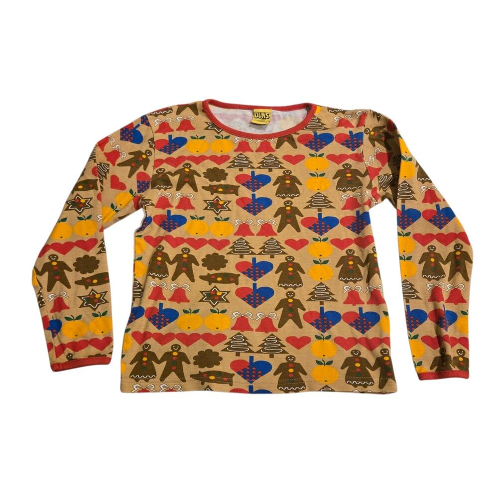 Duns Sweden Kid's Gingerbread Christmas Long Sleeve Top Size 140cm 9-10 Years